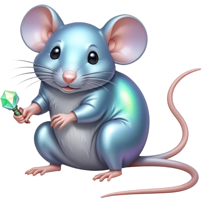 Holographic rat emoji