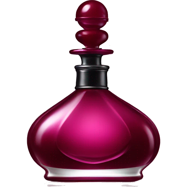 fancy perfume bottle black cherry colored emoji