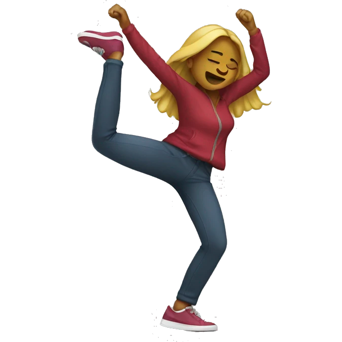 Woman dabbing emoji