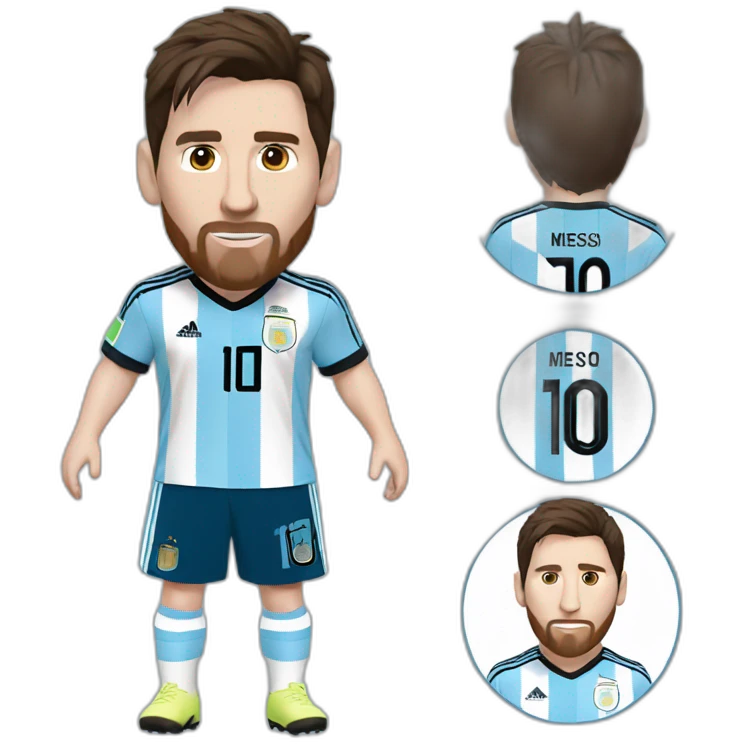 Lionel Messi with Argentina kit emoji