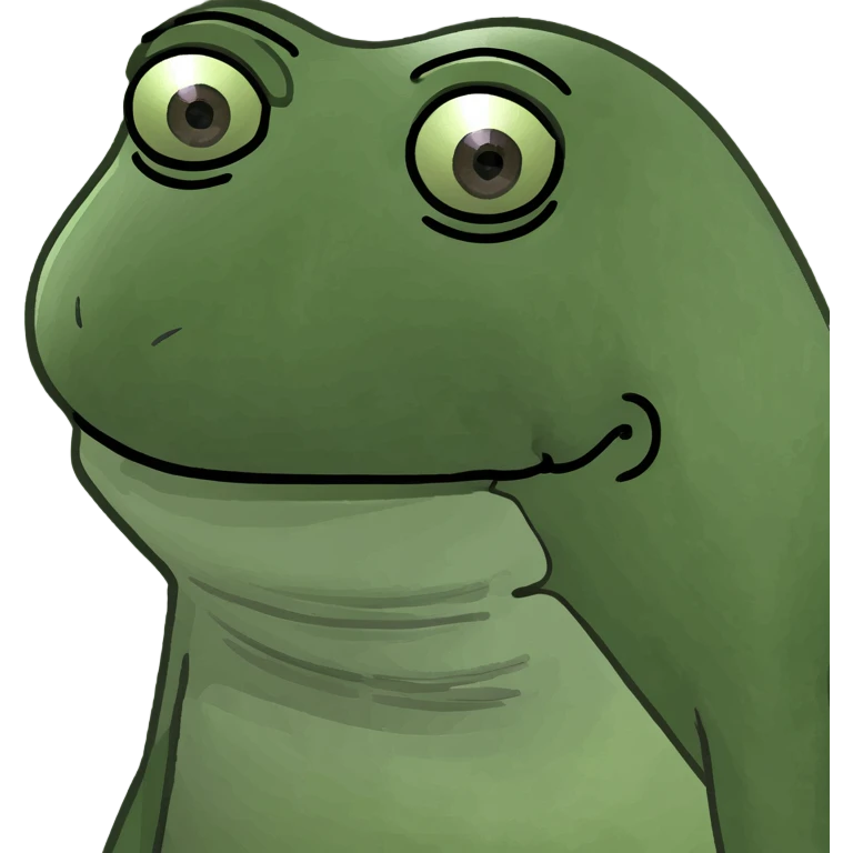 Pepe the Frog as a green bufo frog meme emoji