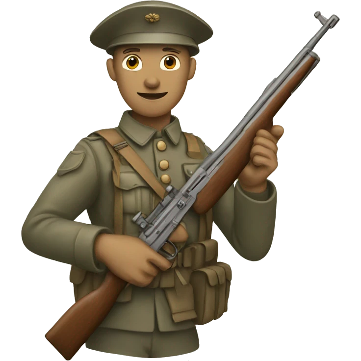 ww1 soldier with weapon emoji