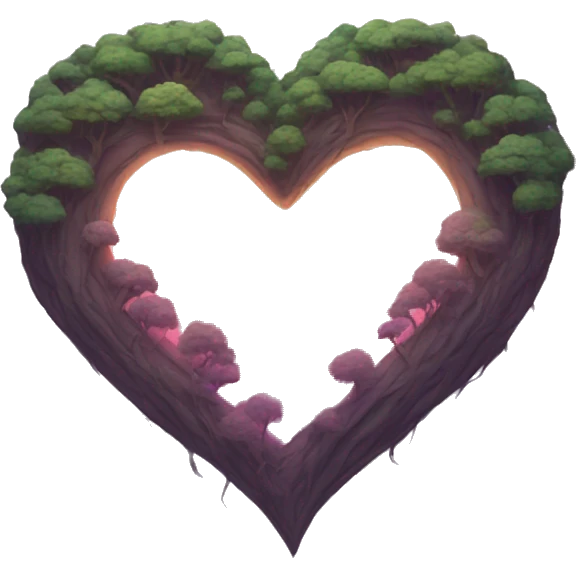 heart shape forest emoji