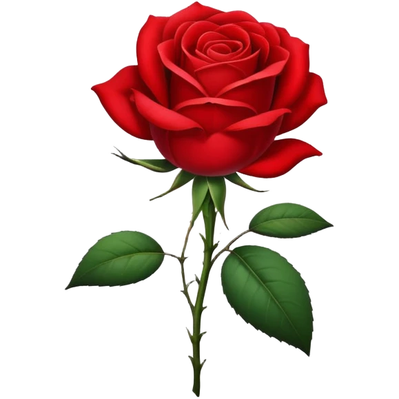 single red rose flower emoji