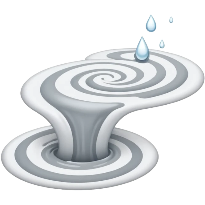 a puddle of white and grey liquid emoji