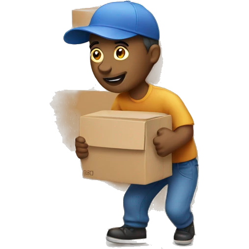 man with delivery box emoji