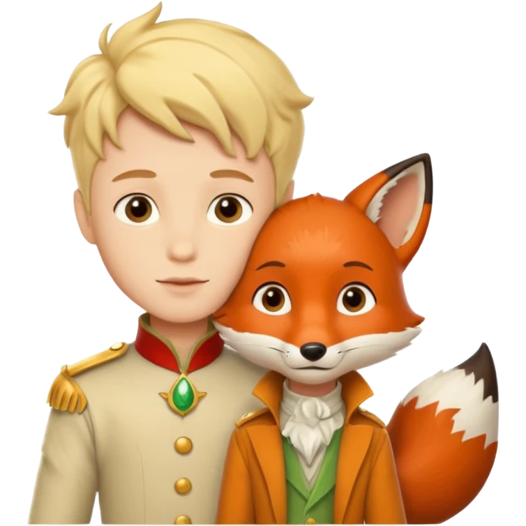 Pequeno Príncipe e a raposa emoji