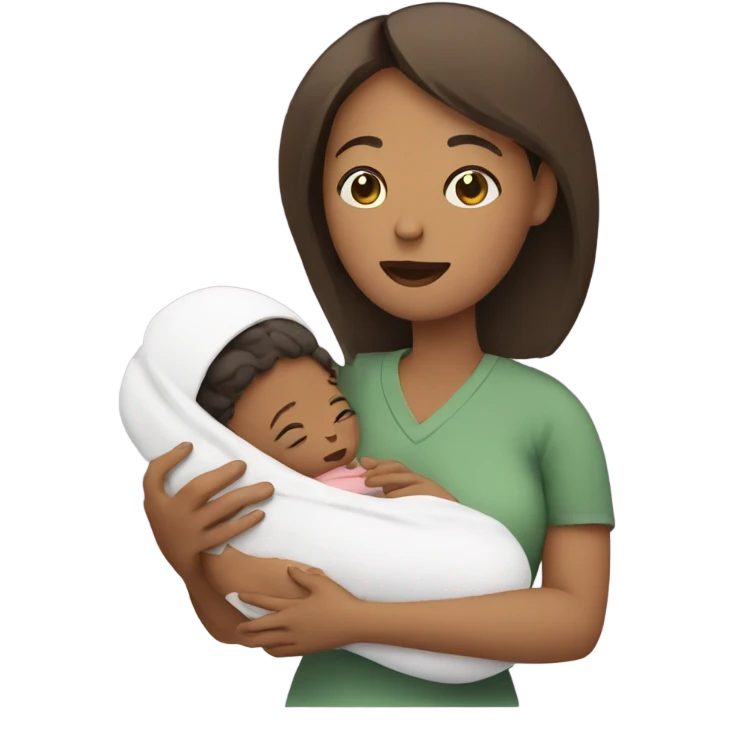 mother holding newborn baby emoji