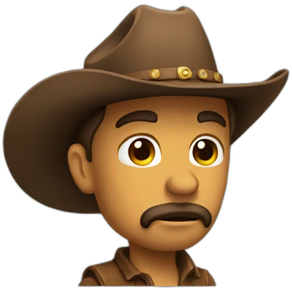 sad cowboy emoji