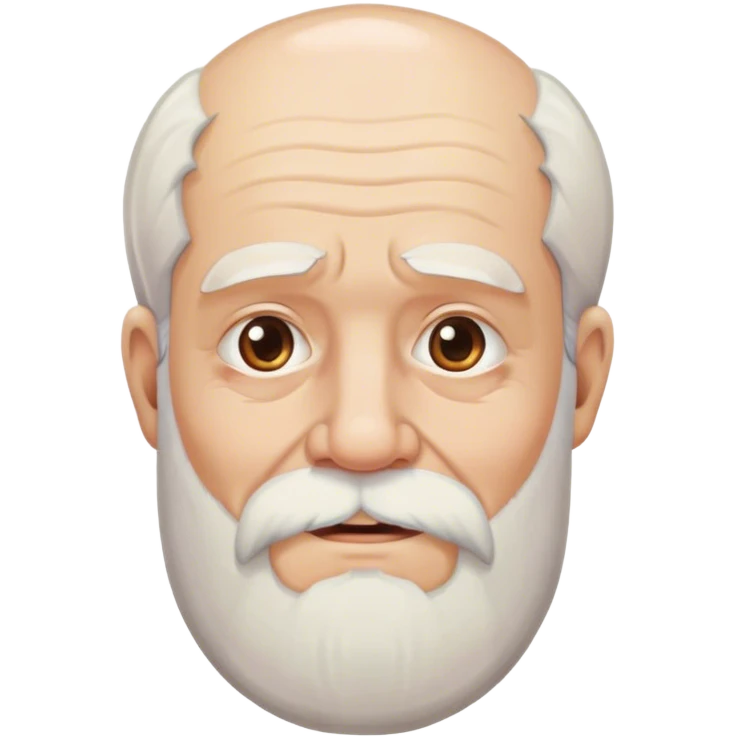 old man with beard portrait emoji