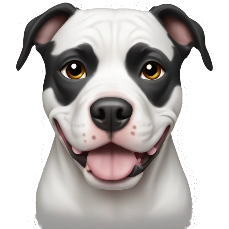 Black and white pitbull emoji