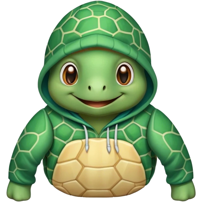 Turtle wearing a hoodie emoji