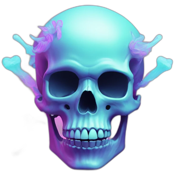 vaporwave skull emoji