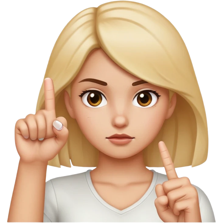 Girl holding fake finger gun to head  emoji