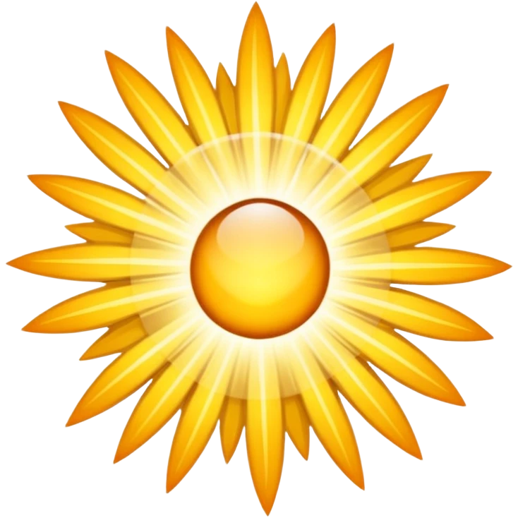 quasar, bright core with radiating beams emoji