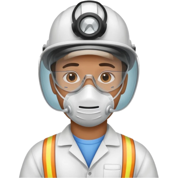 a man in ppe kit emoji
