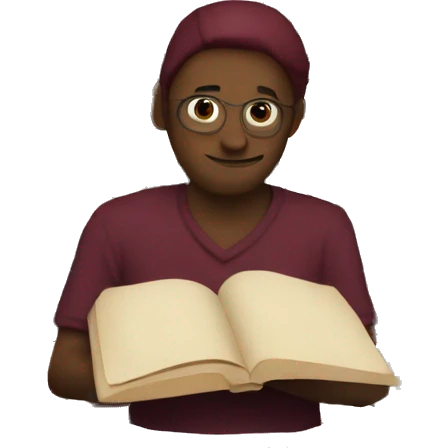 Reading maroon books emoji