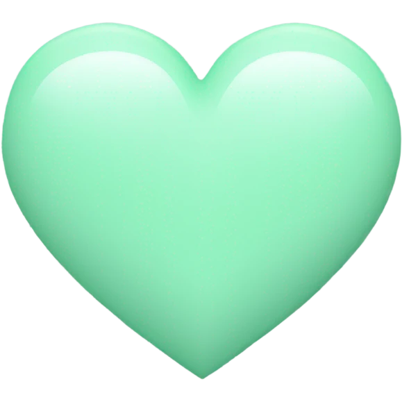 Mint green heart emoji