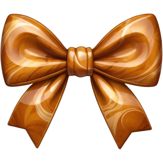 marble brown bow emoji