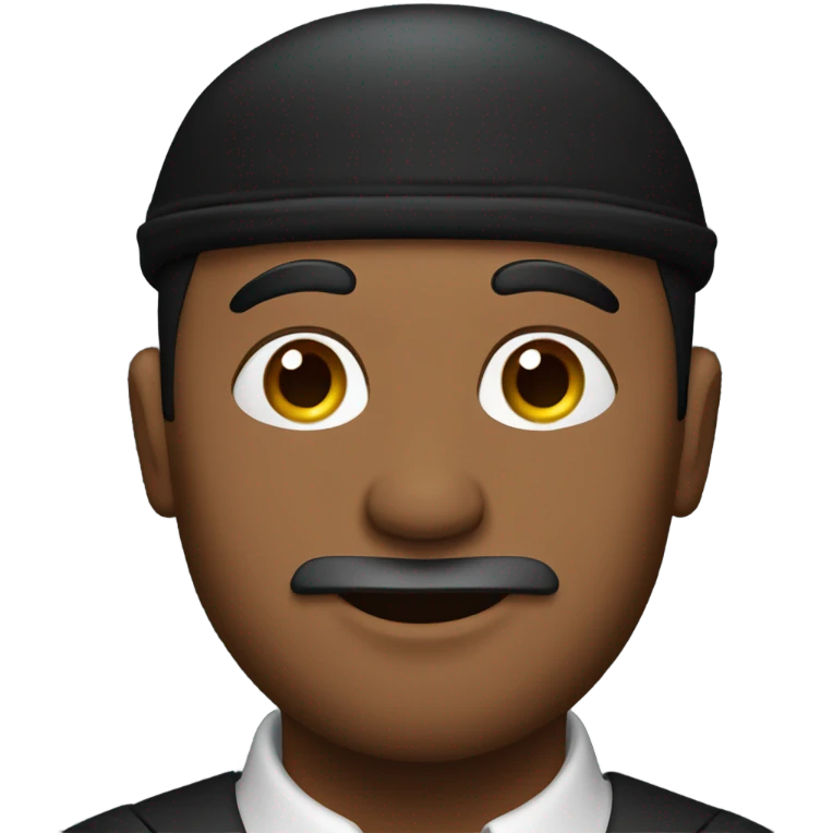 Homme noir avec une kippa emoji