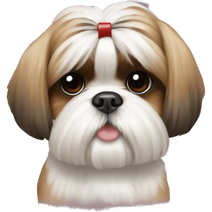 Shih tzu with a bow  emoji