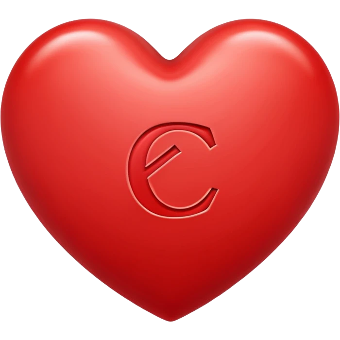 Heart whit letter E  emoji