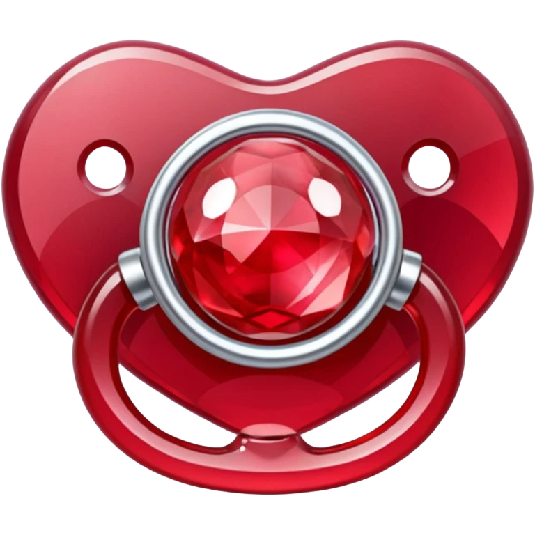 Crystal ruby pacifier emoji