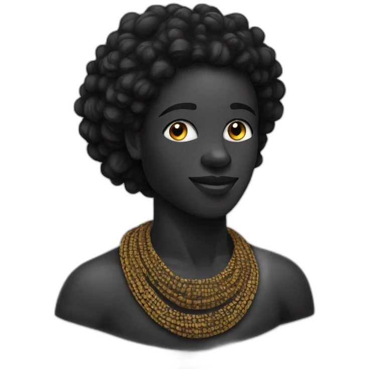 Le continent Africain simplement en noir emoji