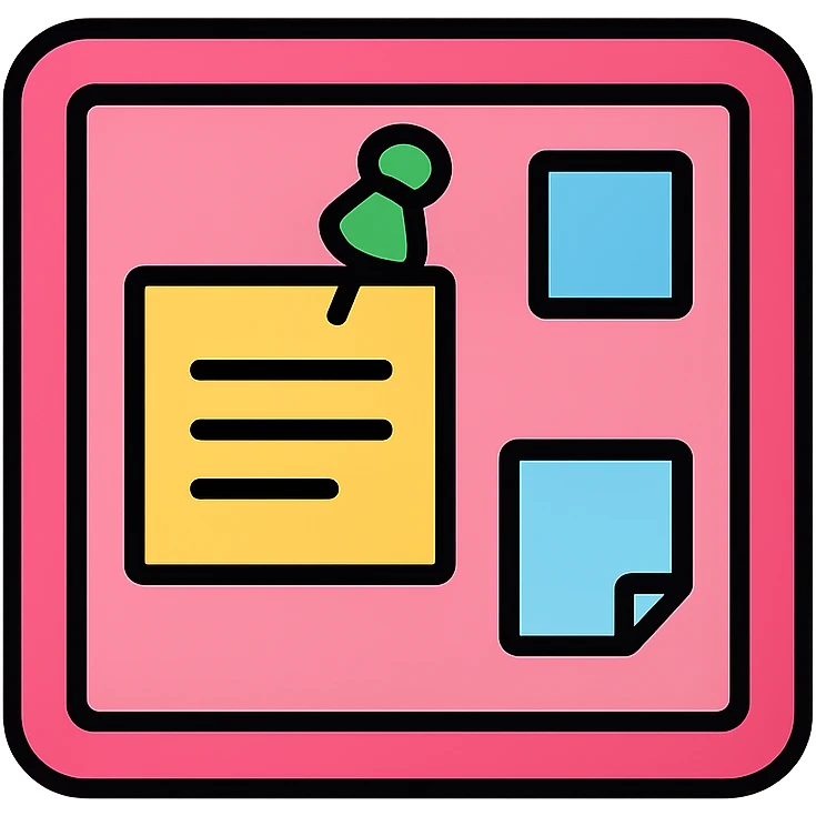 pink pin board minimal flat icon style emoji