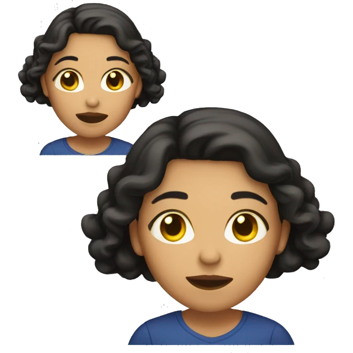 Latina with light skin singing  emoji