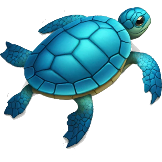 blue turtle from above emoji
