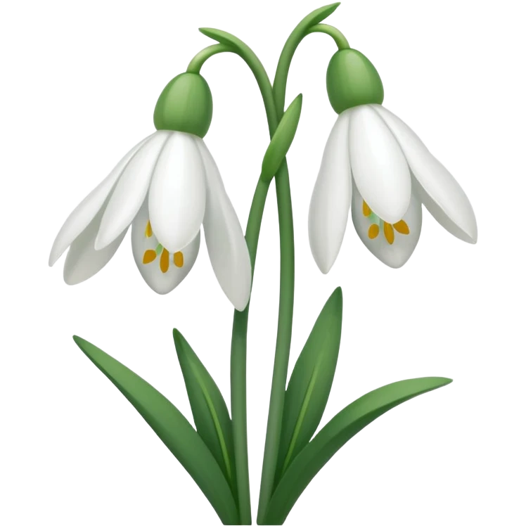 snowdrop flower emoji