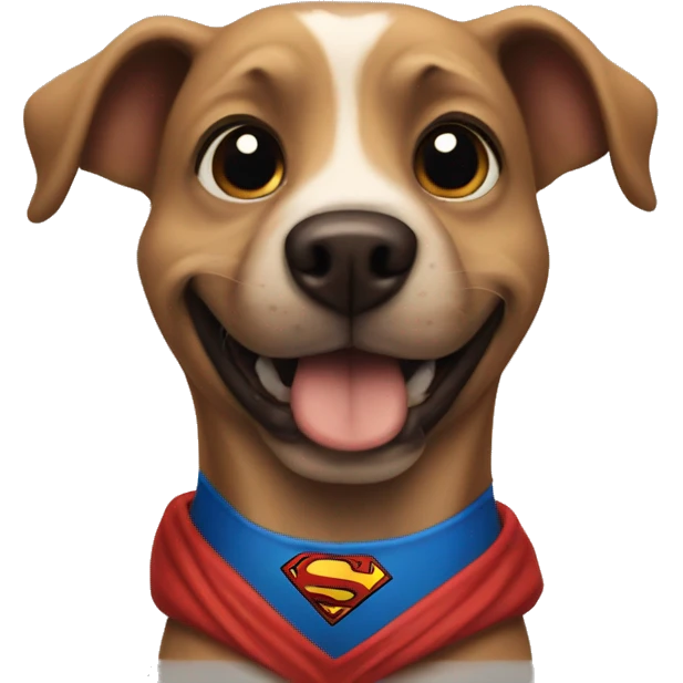 Dog superman emoji