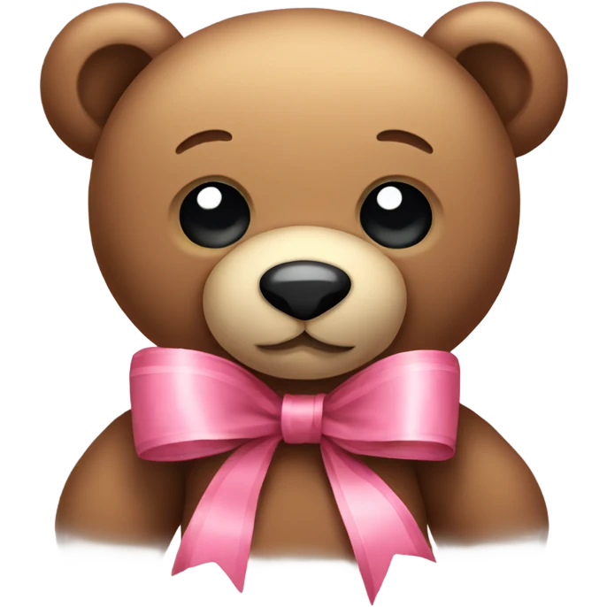 Teddy bear with ribbon emoji