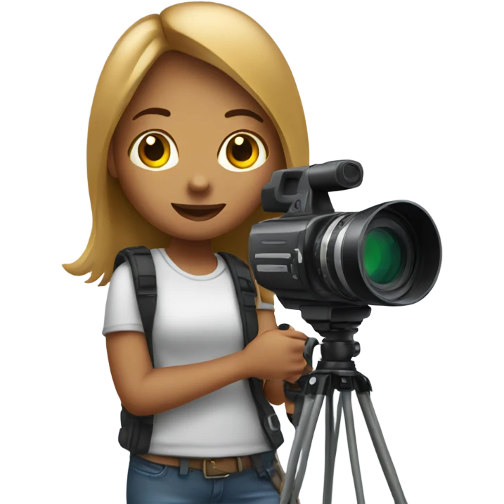 Girl with video camera  emoji