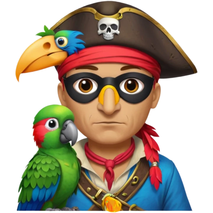 pirate and parrot emoji