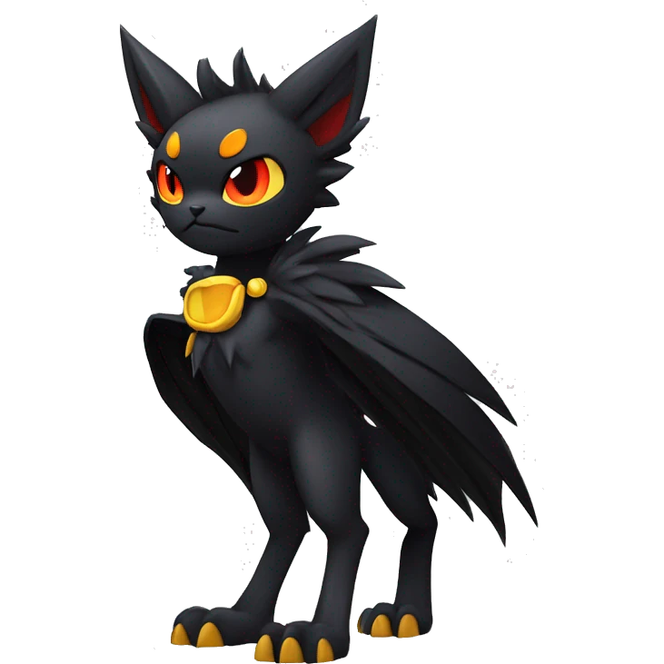 Black Anthro Cool Punk Bat-Litten-Fakemon-fursona Full Body emoji