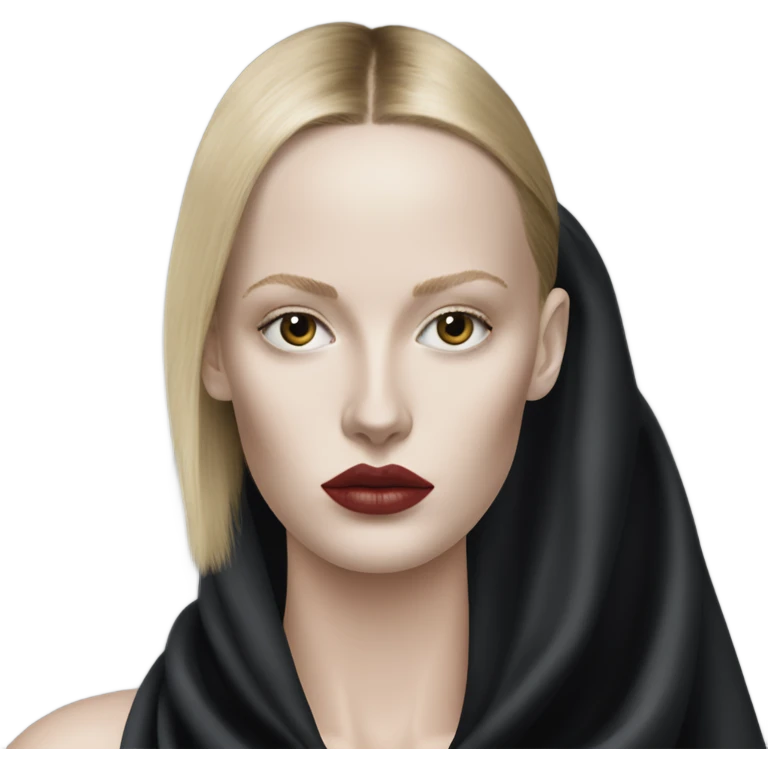 balenciaga model looks like very strange and oversize dark cloth emoji