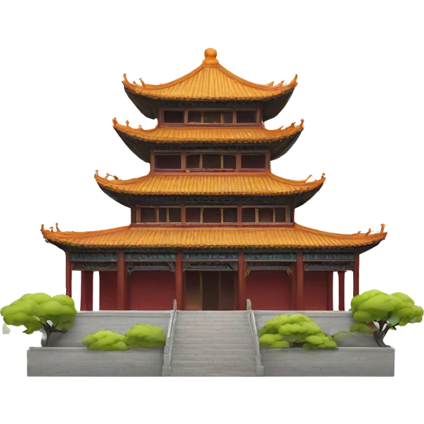 building with chinese style emoji