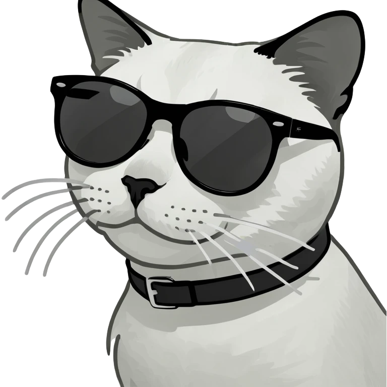 Cat with sunglasses emoji