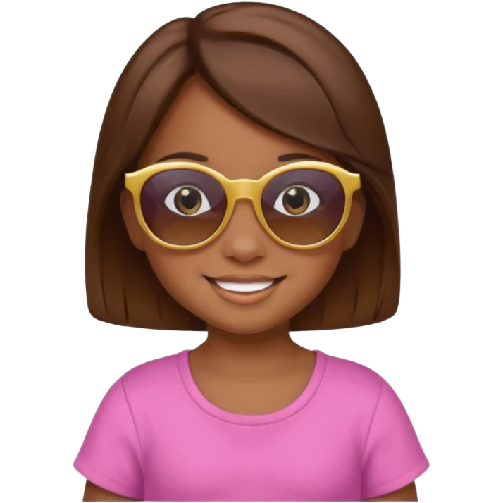 A Baby girl wiht Brown Hair and a sunn Glases emoji