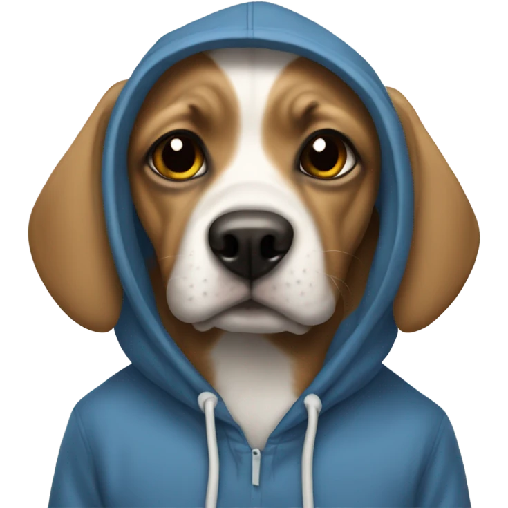 Dog wearing sandiego hoodie emoji