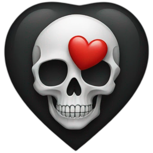 heart shape skull emoji