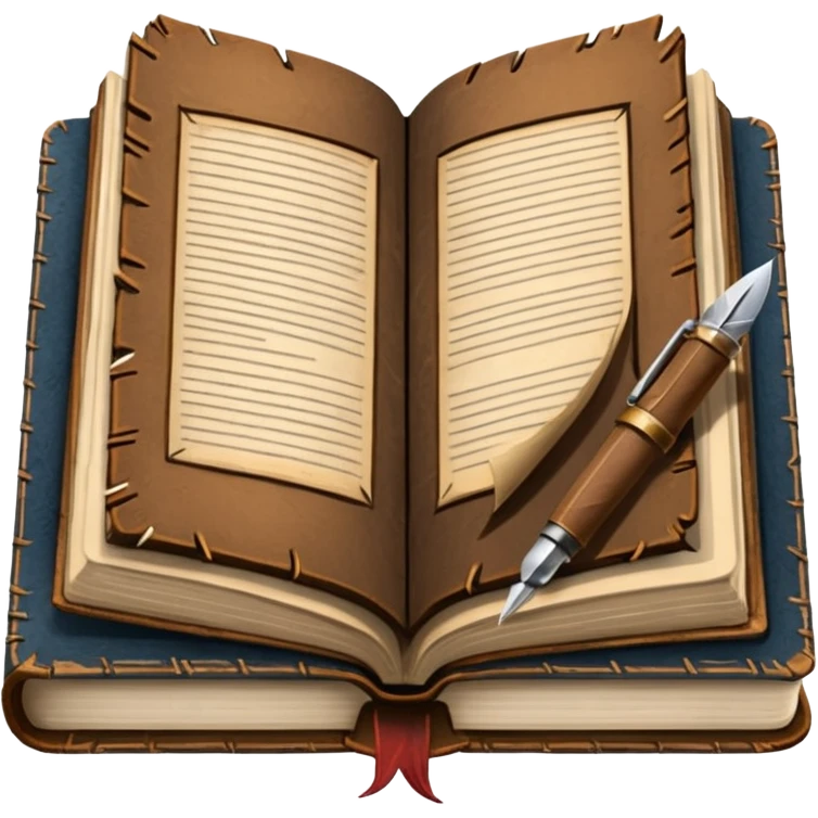 open history book with a quill pen emoji