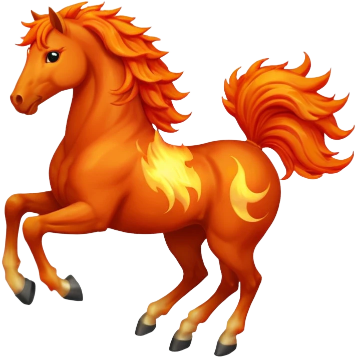 red fire horse emoji