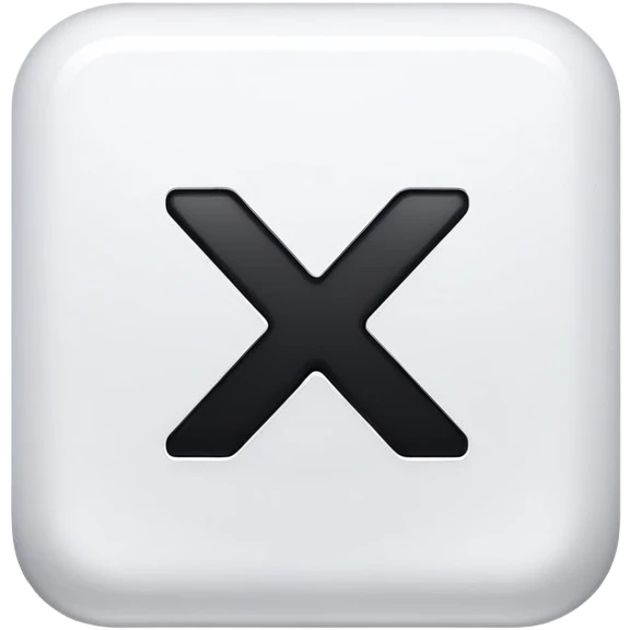 square white button with black capital X emoji
