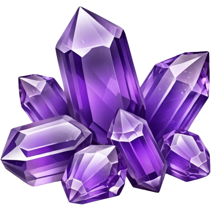 Purple-violet Amethyst crystal clusters emoji