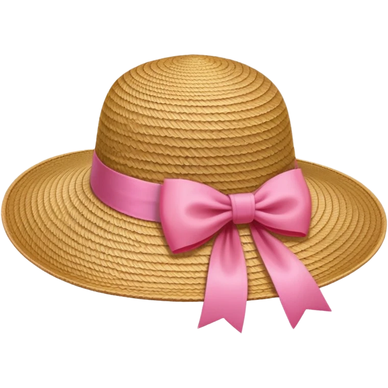 sun hat with a pink bow emoji