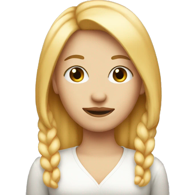 Blonde Girl with a peach hair mustache  emoji