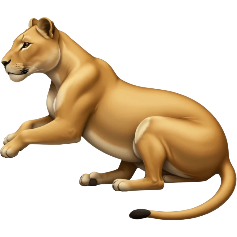 a lioness's silhouette laying down emoji